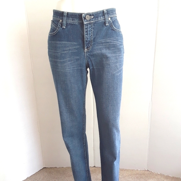 Wrangler Denim - WRANGLE Q-BABY EMBELLISHED POCKETS BOOT CUT JEANS SZ 7/8 X 34